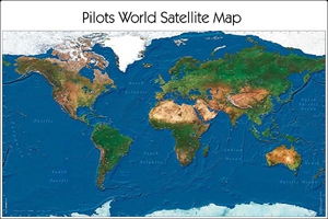 World Satellite Map - Skriveunderlag