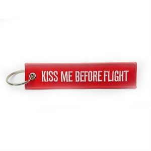 Nøglering "Kiss Me Before Flight"